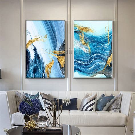 Framed wall art Set of 2 wall art abstract paintings on canvas original ...