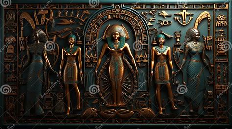 Ancient Egyptian Hieroglyphs Stock Illustration - Illustration of ...