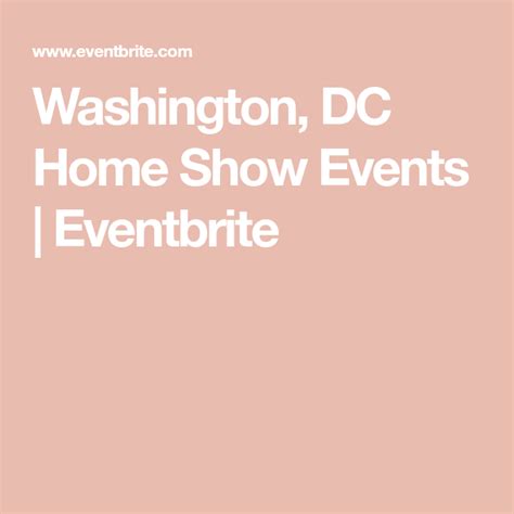 Washington, DC Home Show Events | Eventbrite Bridal Expo, County ...