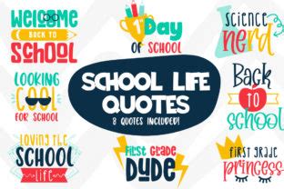 School Life Quotes Graphic by Firefly Designs · Creative Fabrica