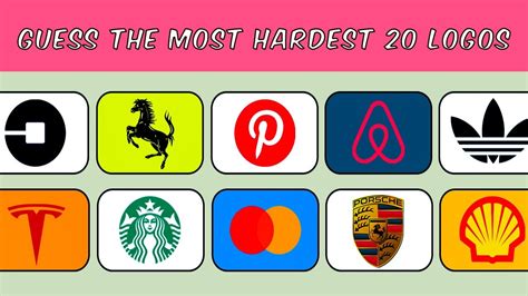 Guess the Logo in 5 Seconds | 20 Most Hardest Famous Logos | Logo Quiz - YouTube