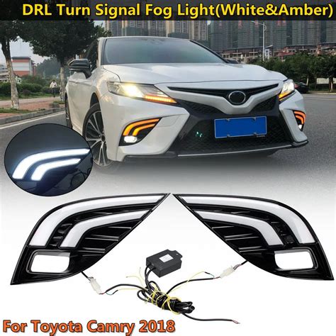 1Pair LED Daytime Running Lamp DRL LED Fog Turn Light Lamp For Toyota ...