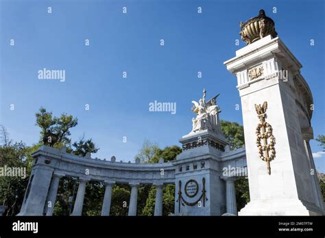 View of the Benito Juárez Hemicycle, a Neoclassical monument located at ...