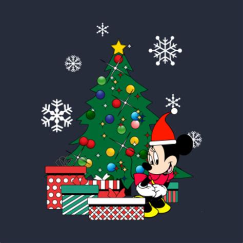 Minnie Mouse Around The Christmas Tree - Minnie Mouse - T-Shirt | TeePublic