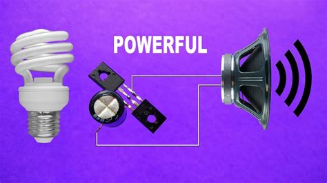 Diy Loud And Clear Sound Audio Amplifier By Using Old CFL..Simple Transistor Amplifier Circuit ...