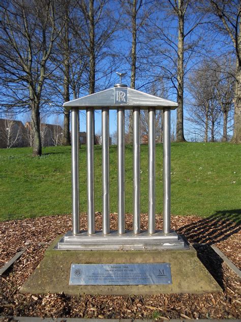 Hulme Park, Temple 2000 by George Wyllie, commemorating the Rolls Royce factory at Cooke Street ...