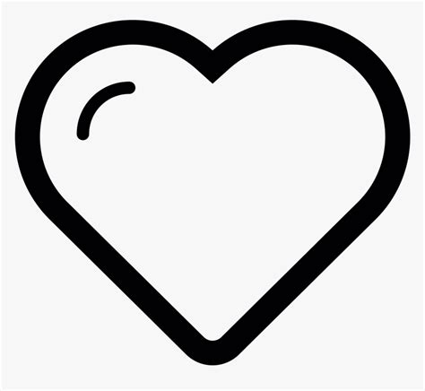 Transparent Heart Clipart Black And White - Icon Heart Free, HD Png Download , Transparent Png ...