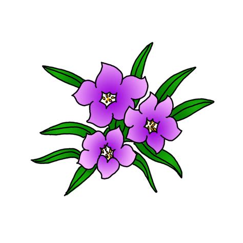 How to Draw Violet Flowers - Step by Step Easy Drawing Guides - Drawing ...