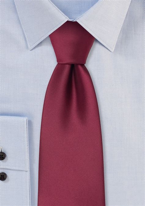 Solid Burgundy Red Mens Necktie | Bows-N-Ties.com