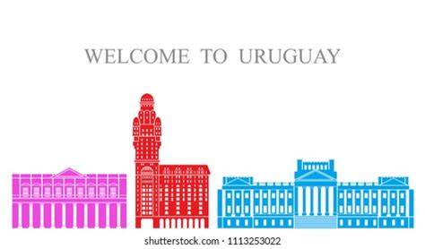 Uruguay Set Isolated Uruguay Architecture On Stock Vector (Royalty Free ...