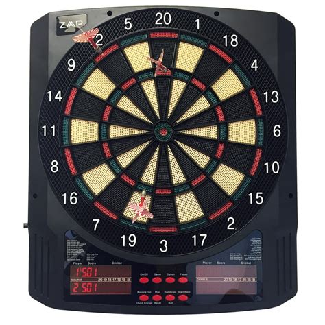 ZAAP Pro Electronic Soft Tip Dart Board with 43 Game and 6 Darts ...