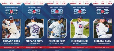 2015 Cubs Spring-Training Season Tickets - Bleed Cubbie Blue