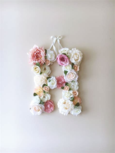 Gift for Her, Party Decor, Floral Wall Letter, Wedding Letters, Personalized Wall Art, Baby ...