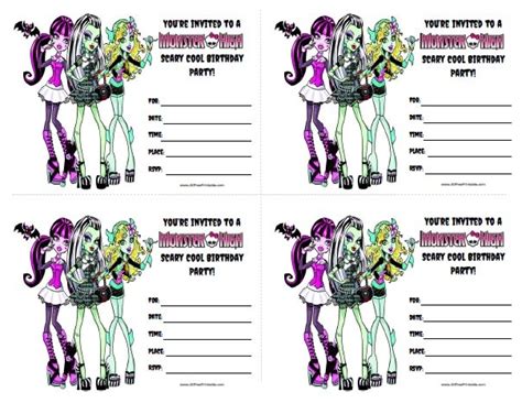 Monster High Party Invitations – gangcraft.net