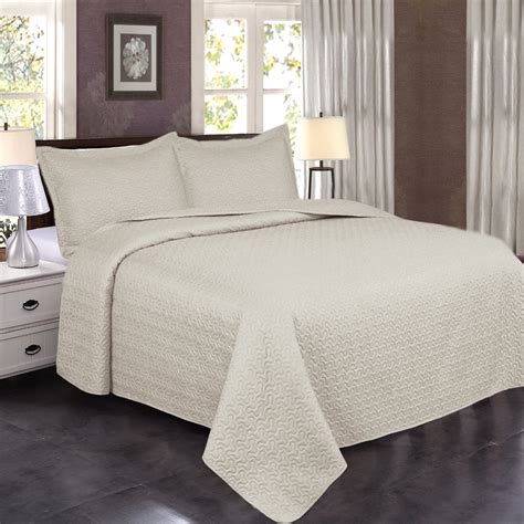 Light Solid Embossed 3 Piece Quilt Set, King Size,Bedspread Lightweight - Walmart.com - Walmart.com