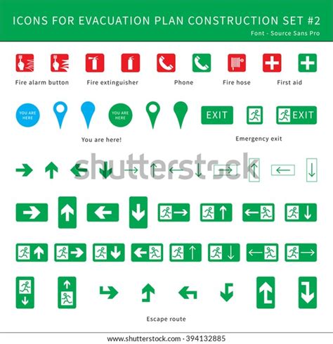 Evacuation Plan Symbols: Over 989 Royalty-Free Licensable Stock Vectors ...