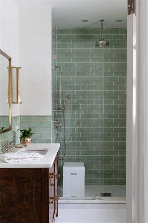 Ceramic Tile vs. Glass Tile Shower | Fireclay Tile | Green tile bathroom, Bathroom interior ...