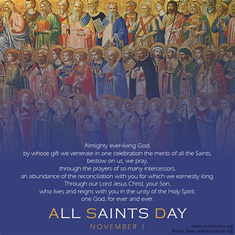 Prayer for the Solemnity of All Saints. | All saints day prayer, All ...