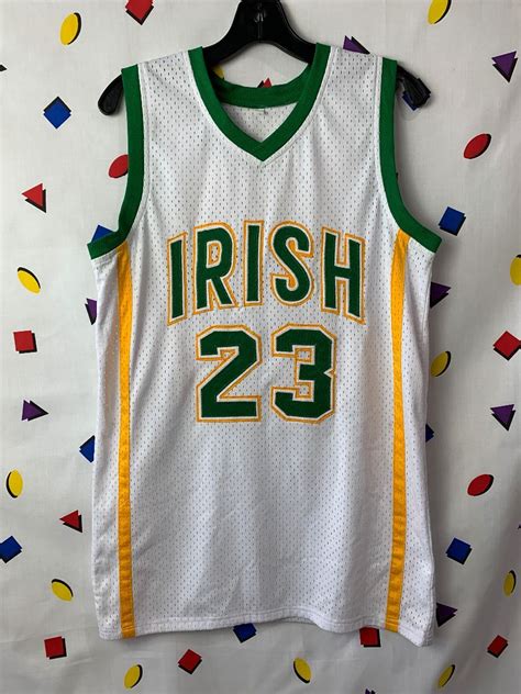 Lebron James St Vincent St Mary Irish High School Basketball Jersey #23 ...