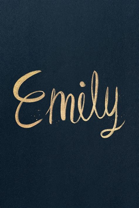 Emily sparkling gold font psd typography | free image by rawpixel.com / busbus | Typography psd ...