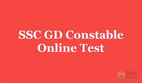 SSC GD Constable Online Test 2021 - Free Mock Test for Preparation