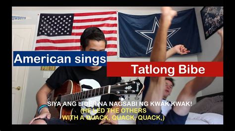 AMERICAN TRIES TO SING TATLONG BIBE ( Filipino Nursery Rhyme) - YouTube