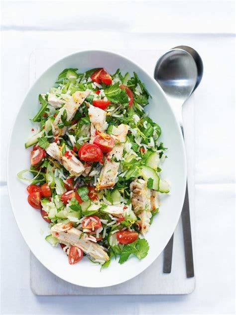 Griddled chicken rice salad recipe | delicious. magazine