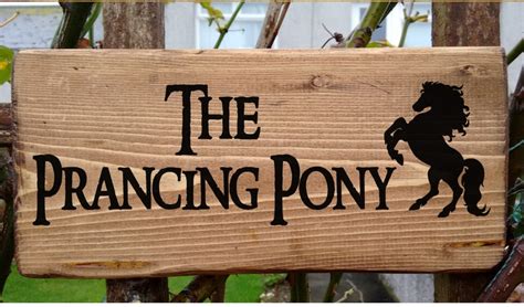 The Prancing Pony Lord of the Rings Sign House Plaque Porch - Etsy