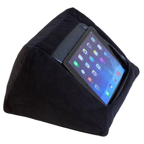 iPad Cushion Pillow Stand Holder. iCushion Velvet Black