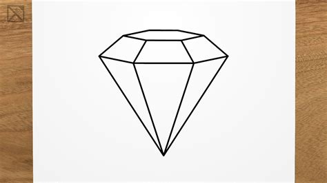 How to draw 3D DIAMOND step by step, EASY - YouTube