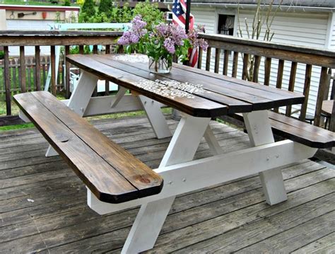 Farmhouse Picnic Table - The Painted Home by Denise Sabia | Wooden picnic tables, Farmhouse ...