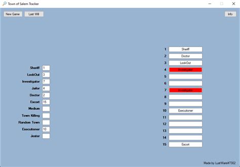 Town of Salem Role Tracker Tool : r/TownofSalemgame