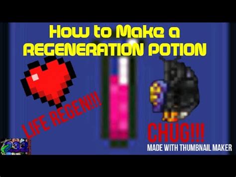 How to Make a REGENERATION POTION in Terraria - YouTube