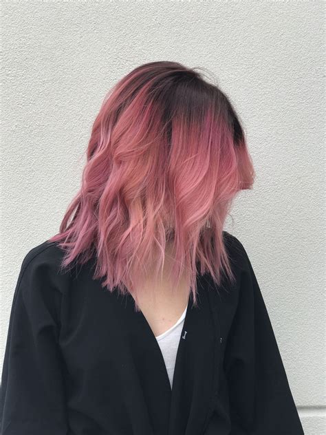 Dark roots pink hair | Pink hair dye, Hair styles, Pink hair