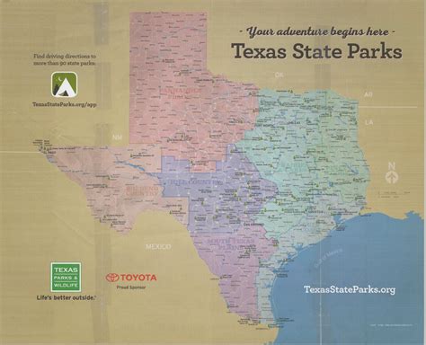 Texas State Parks Official Guide Map - Side Front Cover - The Portal to ...