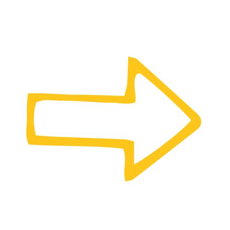 yellow arrow icon hand drawn 24188573 PNG