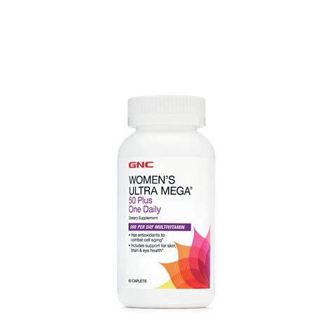 GNC Women's Ultra Mega 50 Plus One Daily Multivitamin | Vitamins for ...