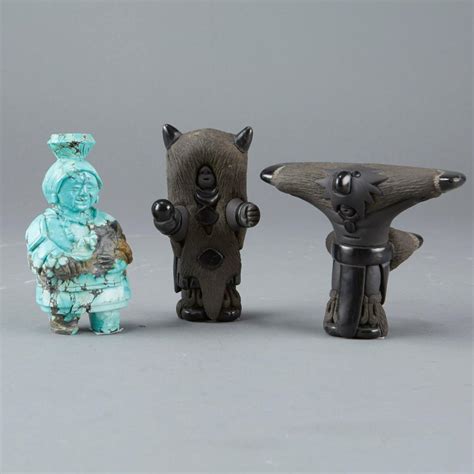 Sold Price: 3 Stone and Ceramic Native American Figurines - June 6 ...