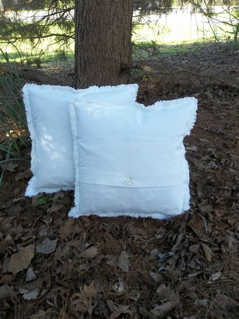 Bright White Pillow Shams Custom Sizes Drop Cloth Pillows | Etsy