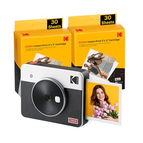Kodak Mini Shot 3 Square Retro Instant Camera & 60 Sheets Bundle
