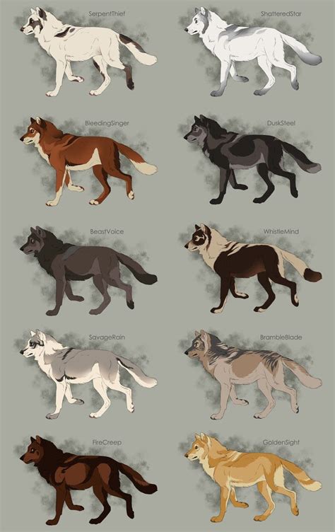 Semi-Realistic Wolf Adoptables Set 6 - CLOSED | Canine art, Dog art ...