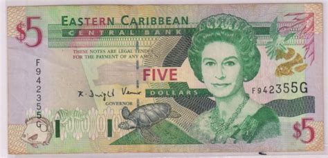 Grenada - East Caribbean - 5 dollars used currency note - KB Coins & Currencies