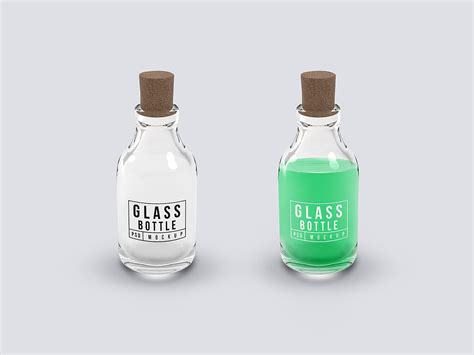 Free Glass Bottle PSD Mockup — Free Mockup World