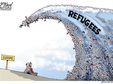 Cartoonist Gary Varvel: Waves of Syrian refugees in Europe