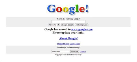 This Is What Google Looked Like in 1998