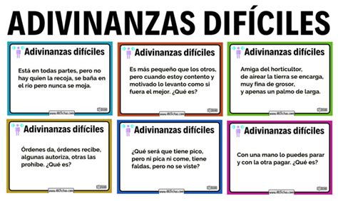 Adivinanzas dificiles - ABC Fichas