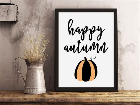 Happy Autumn Sign Welcome Sign Fall Pumpkin Halloween | Etsy