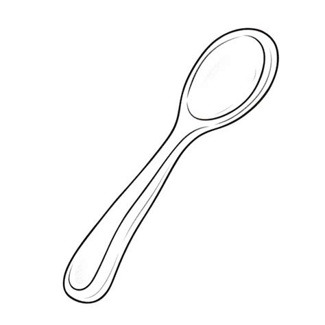 A drawing of a spoon with a long handle generative ai | Premium AI-generated image