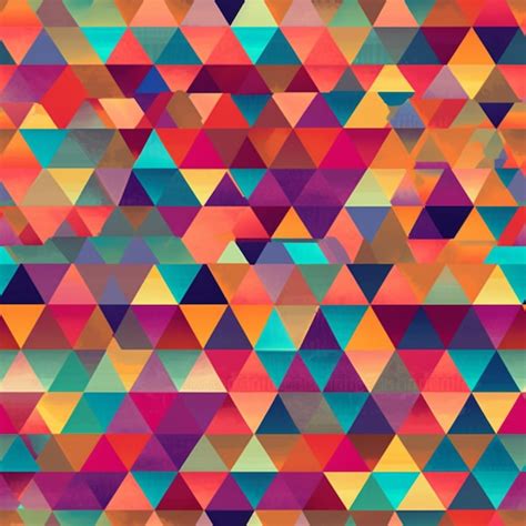 Premium AI Image | A colorful geometric pattern with a lot of triangles ...