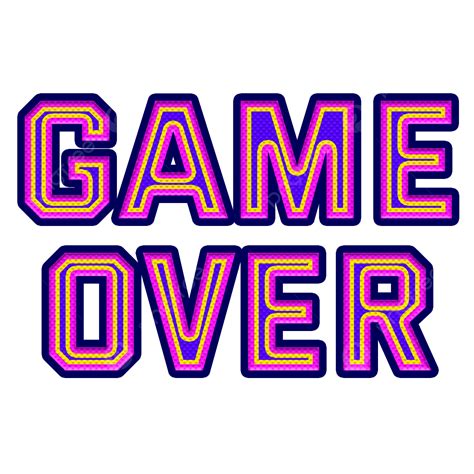 Game Over Clipart Transparent PNG Hd, Game Over Cartoon Text Effect ...